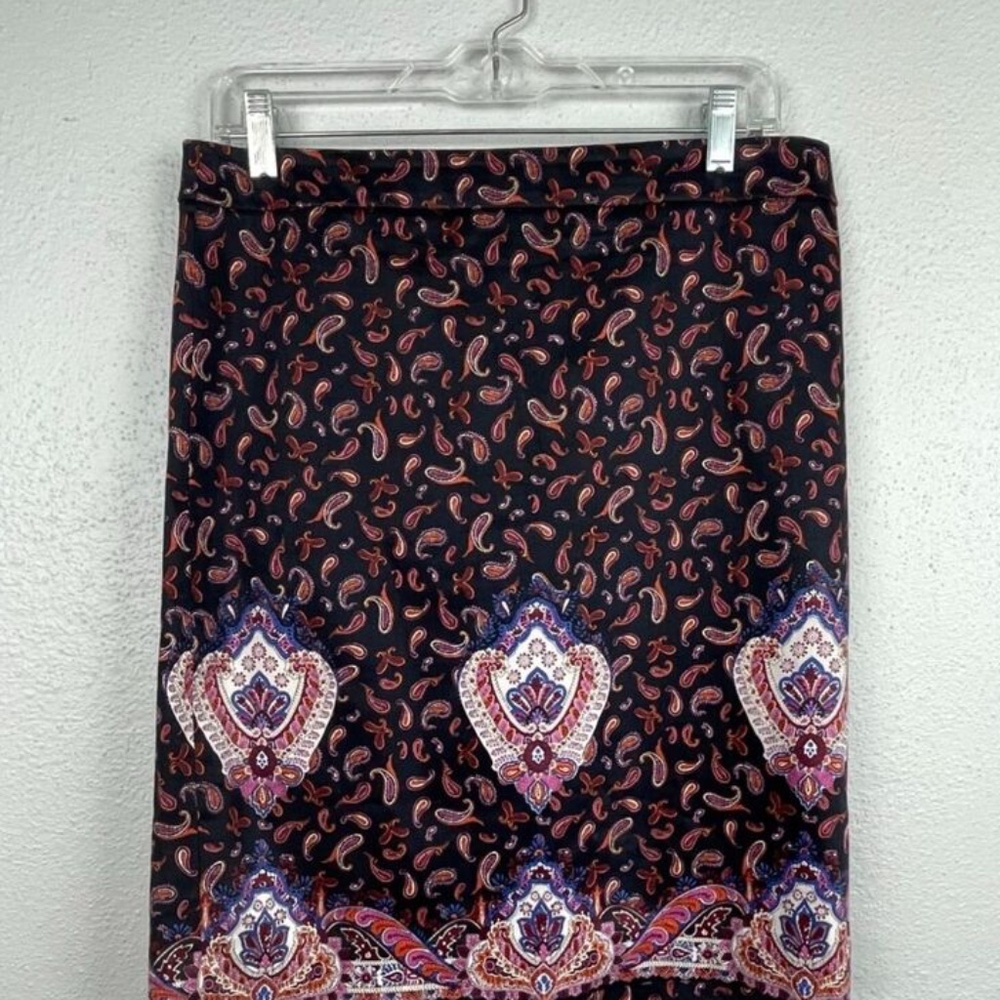 NWT J. Crew Printed Paisley “The Pencil Skirt,” Navy